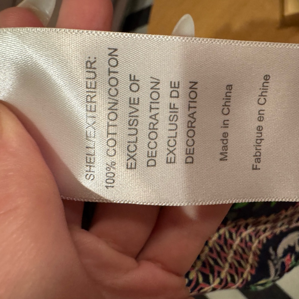 Tory Burch Navy Tunic with Green and White Sunburst Print - Picture 7 of 10